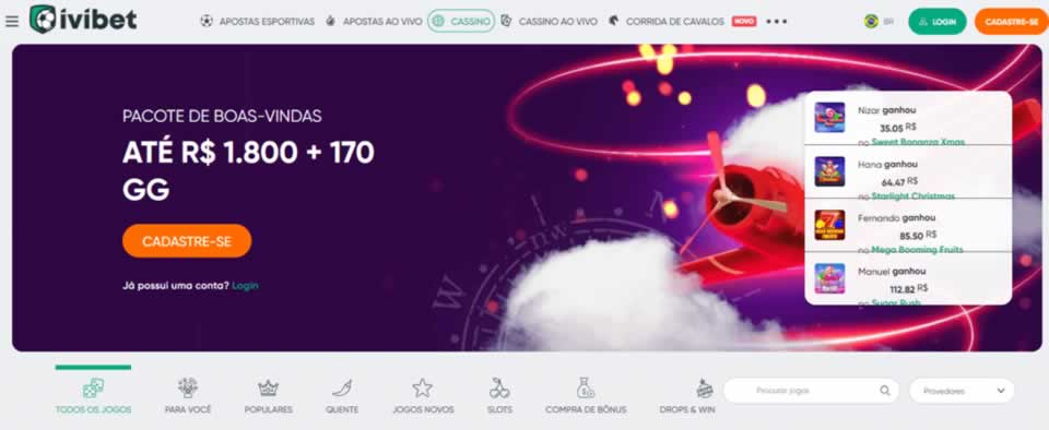 Aplicativo de jogo de aposta